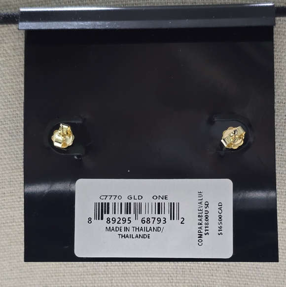 Coach Signature Enamel Huggie Earrings - Picture 5 of 5